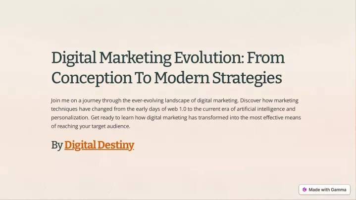 digital marketing evolution from conception