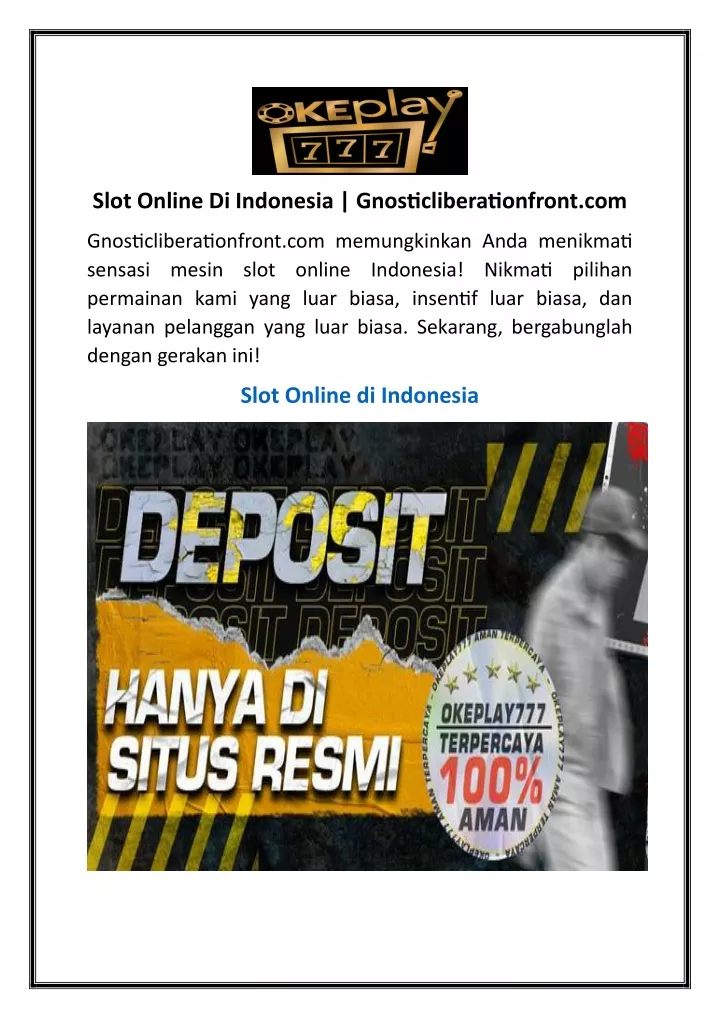 slot online di indonesia gnosticliberationfront