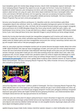Slot Gacor Ganteng4d: Daftar Website Slot Dana Gacor 10 Ribu Resmi 2023 Tanpa Be