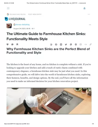 The Ultimate Guide to Farmhouse Kitchen Sinks_ Functionality Meets Style