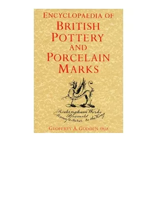 Ebook download Encyclopaedia of British Pottery and Porcelain Marks unlimited