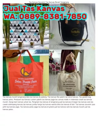 Ô88ᑫ~8ᣮ8I~785Ô (WA) Tas Bahan Kanvas Bagus Atau Tidak Tas Kanvas Seperti Apa