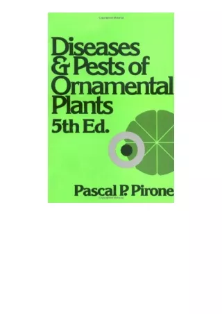 Ebook download Diseases and Pests of Ornamental Plants unlimited