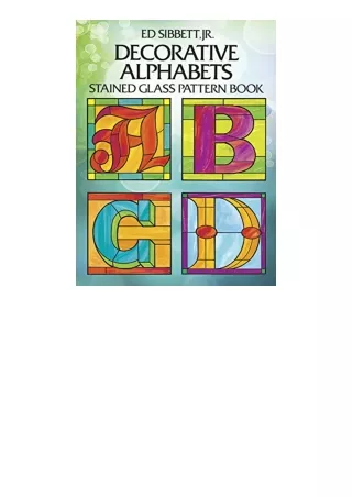 Download PDF Decorative Alphabets Stained Glass Pattern Book Dover Stained Glass Instruction free acces