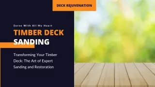 Timber Deck Sanding