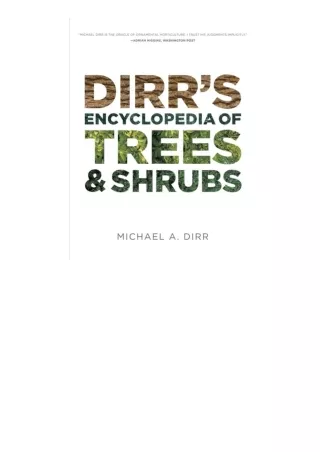 Ebook download Dirrs Encyclopedia of Trees and Shrubs for android