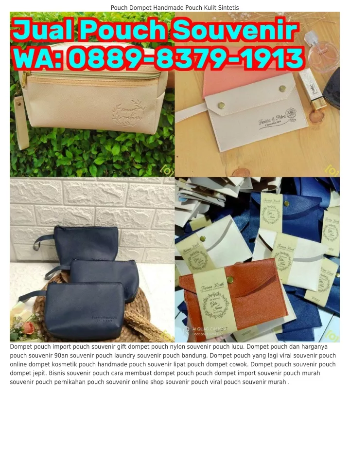 pouch dompet handmade pouch kulit sintetis