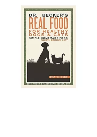 Download Dr Beckers Real Food For Healthy Dogs and Cats Simple Homemade Food for android