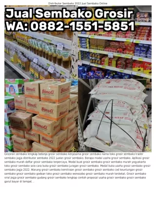 Ö882·1551·5851 (WA) Katalog Grosir Sembako Keuntungan Toko Grosir Sembako