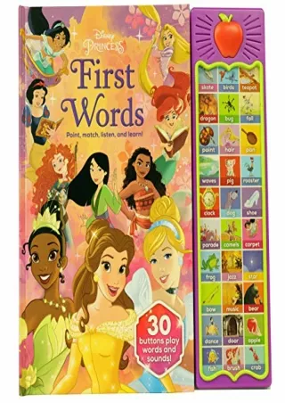 READ [PDF] Disney Princess Cinderella, Moana, Rapunzel, and More! - First Words: Point,
