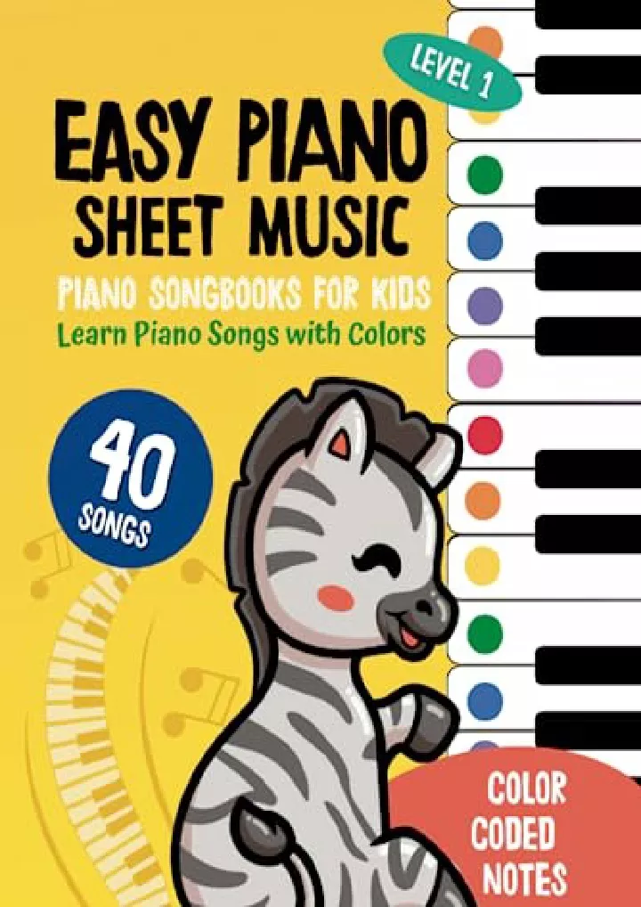 PPT PDF 40 Easy Piano Sheet Music For Kids Piano Songbook For 