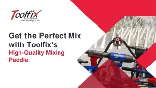 Get the Perfect Mix with Toolfix's High-Quality Mixing Paddle