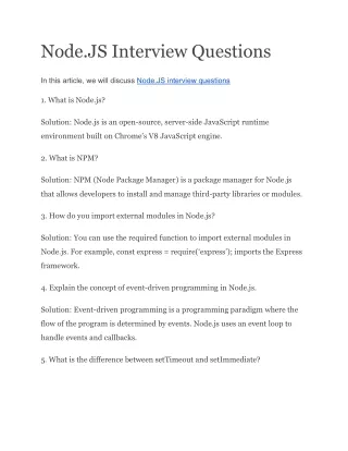 node js interview questions