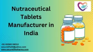 Best Nutraceutical Tablets Manufacturer in India