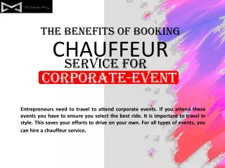 The Benefits Of Booking Chauffeur Service For Corporate Event