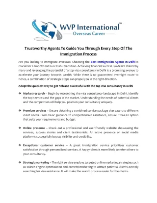 Trustworthy Agents To Guide You Through Every Step Of The Immigration Process