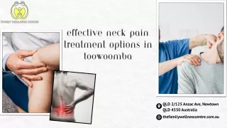 Effective Neck Pain Treatment Options in Toowoomba