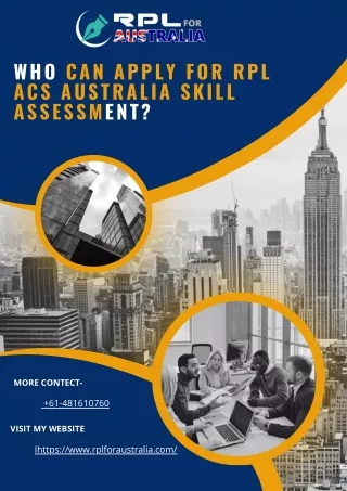 Who Can Apply For RPL ACS Australia Skill Assessment