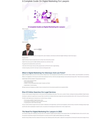 Digital Marketing For Lawyers Ultimate Guide