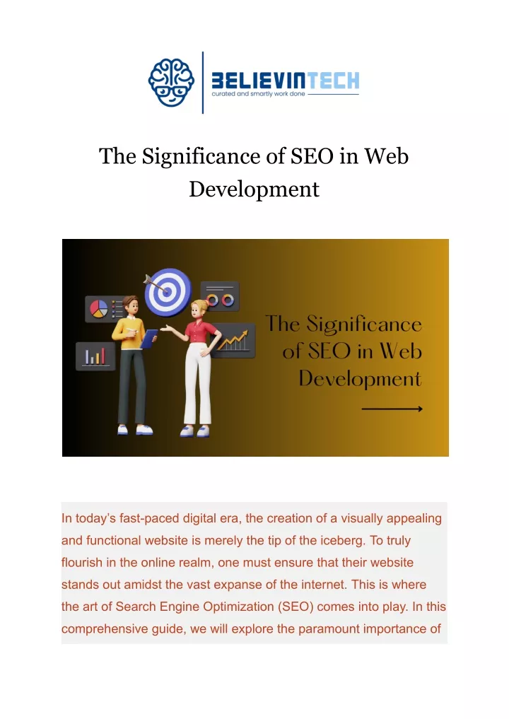 the significance of seo in web development