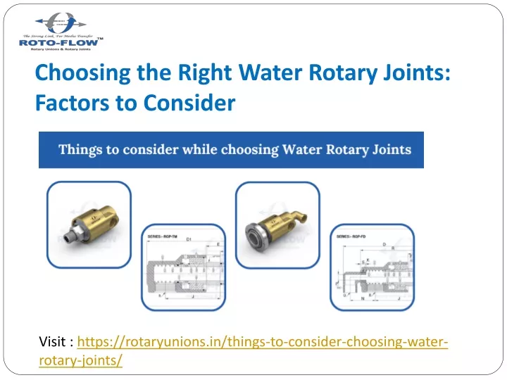 choosing the right water rotary joints factors to consider