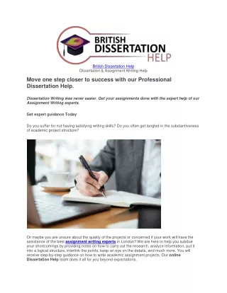 british dissertation help dissertation assignment