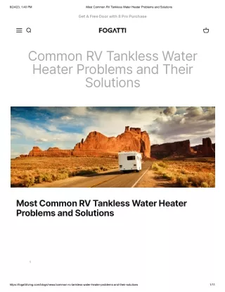 Most Common RV Tankless Water Heater Problems and Solutions