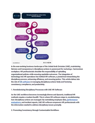 Ensuring Equity: HR Software for Disciplinary Actions in the UAE