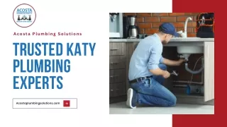 Acosta Plumbers Trusted Katy Plumbing Experts!