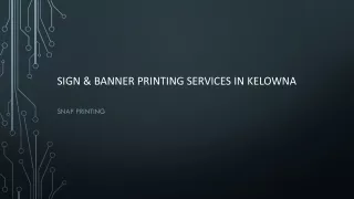 Sign & Banner Printing Services In Kelowna