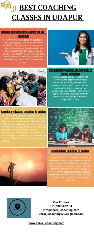 best coaching classes in udapur find the best