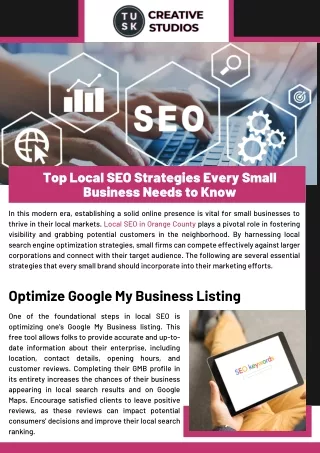Top Local SEO Strategies Every Small Business Needs to Know