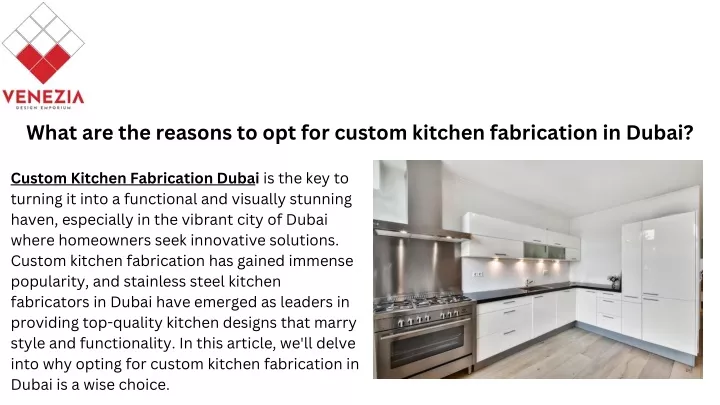 what are the reasons to opt for custom kitchen