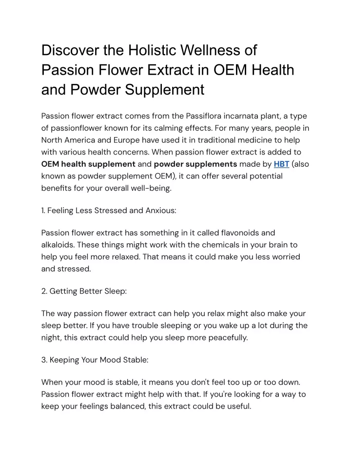 discover the holistic wellness of passion flower