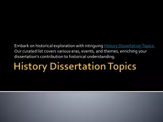 history dissertation topics