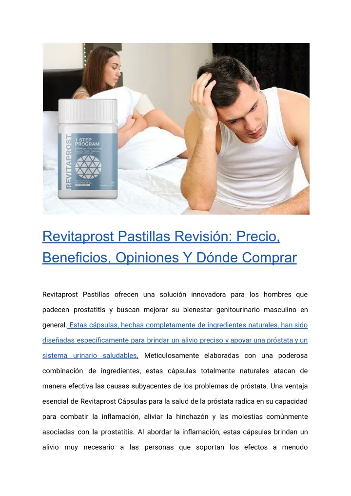 revitaprost pastillas revisi n precio beneficios