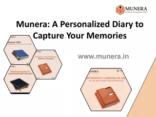 Munera A Personalized Diary to Capture Your Memories