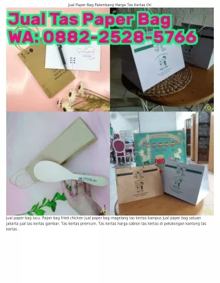 Ö882~2528~5ᜪ66 (WA) Pesan Paper Bag Murah Custom Tas Kertas Tebal