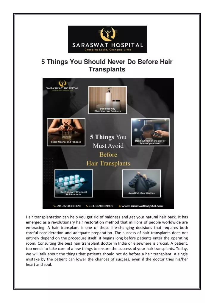 5 things you should never do before hair