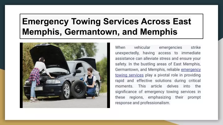 emergency towing services across east memphis