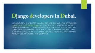 Django Developers in Dubai