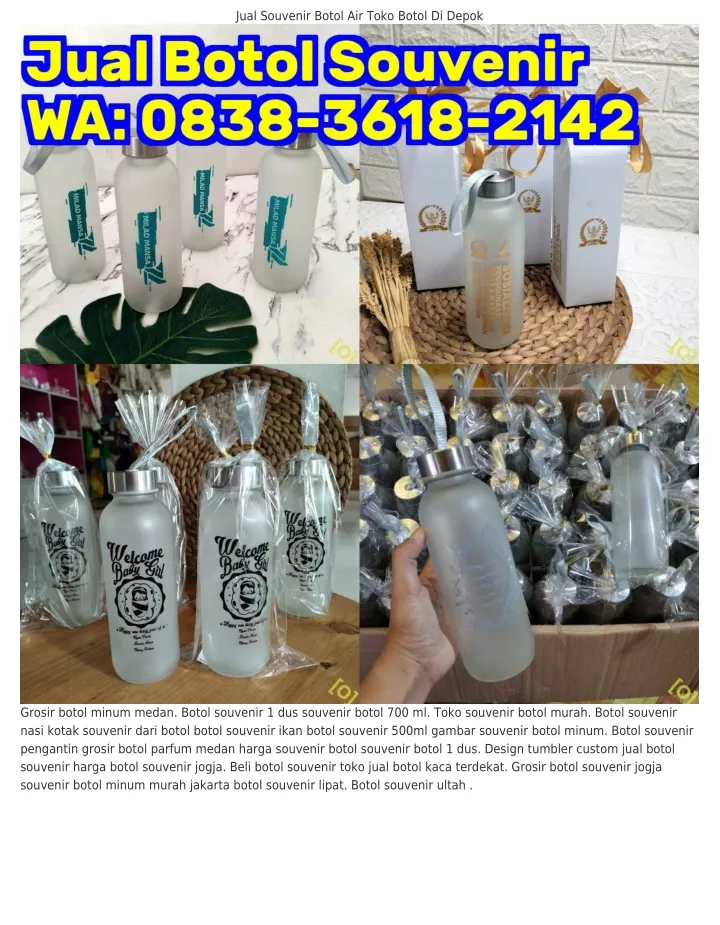 jual souvenir botol air toko botol di depok