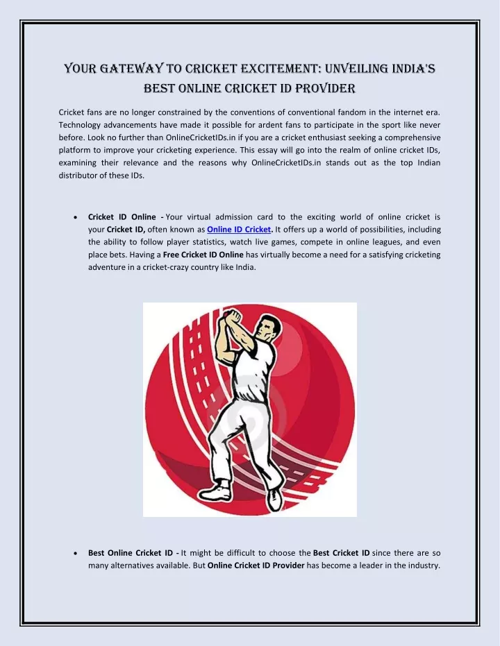 your gateway to cricket excitement unveiling