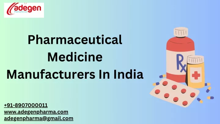 pharmaceutical medicine manufacturers in india