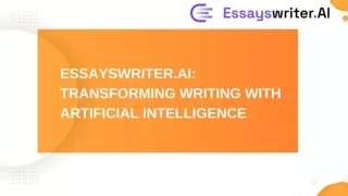 Efficiency and Quality Unleashed: EssaysWriter AI as Your AI Paper Writer