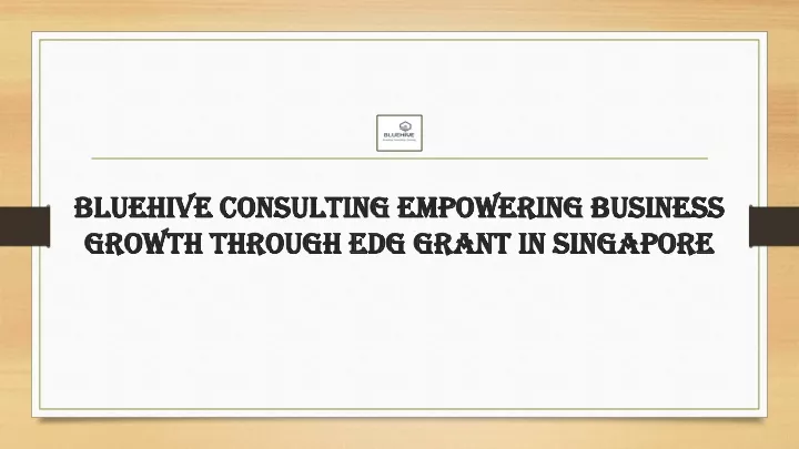bluehive consulting empowering business growth through edg grant in singapore