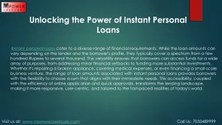 unlocking the power of instant personal loans