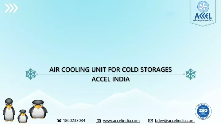 air cooling unit for cold storages