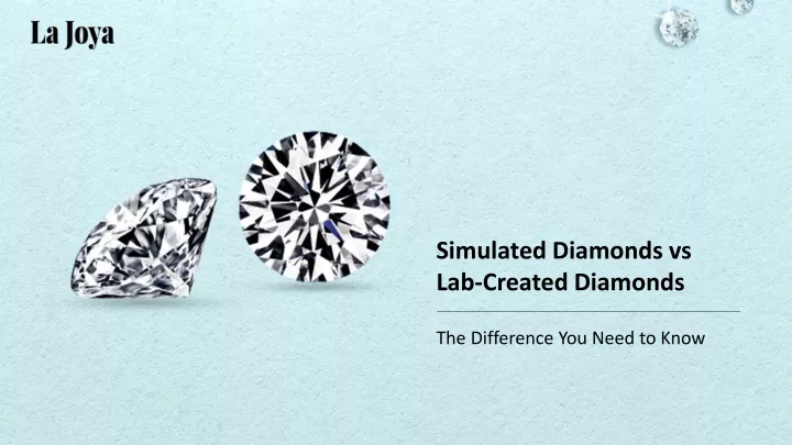 simulated diamonds vs lab created diamonds