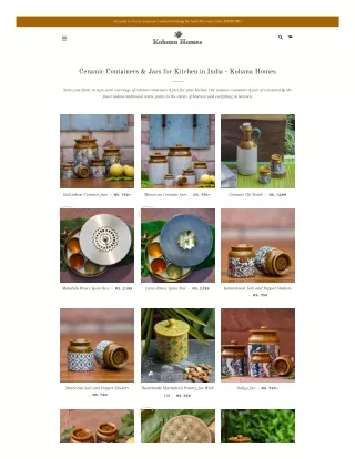 Ceramic Containers and Jars for kitchen